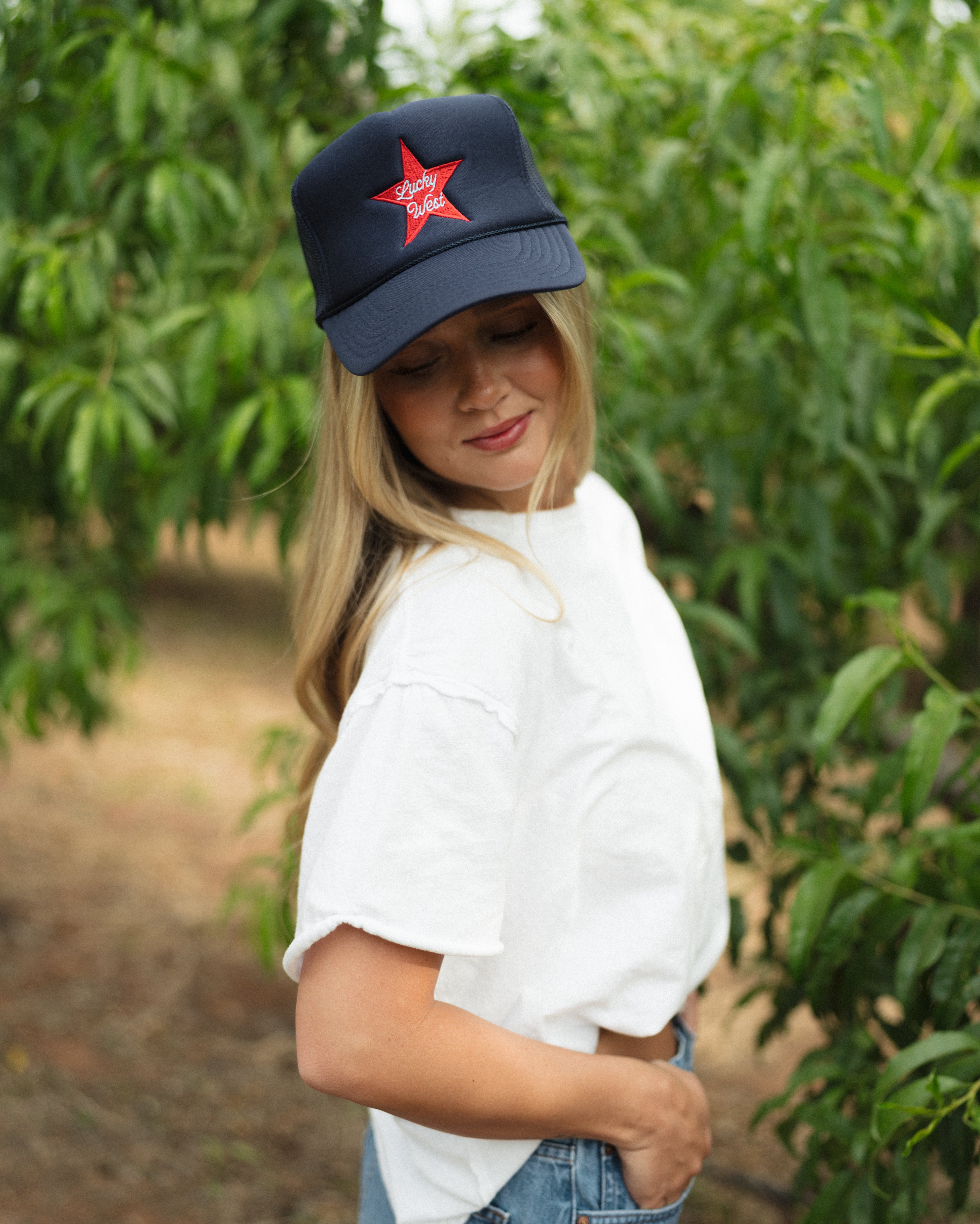 Navy Trucker Hat