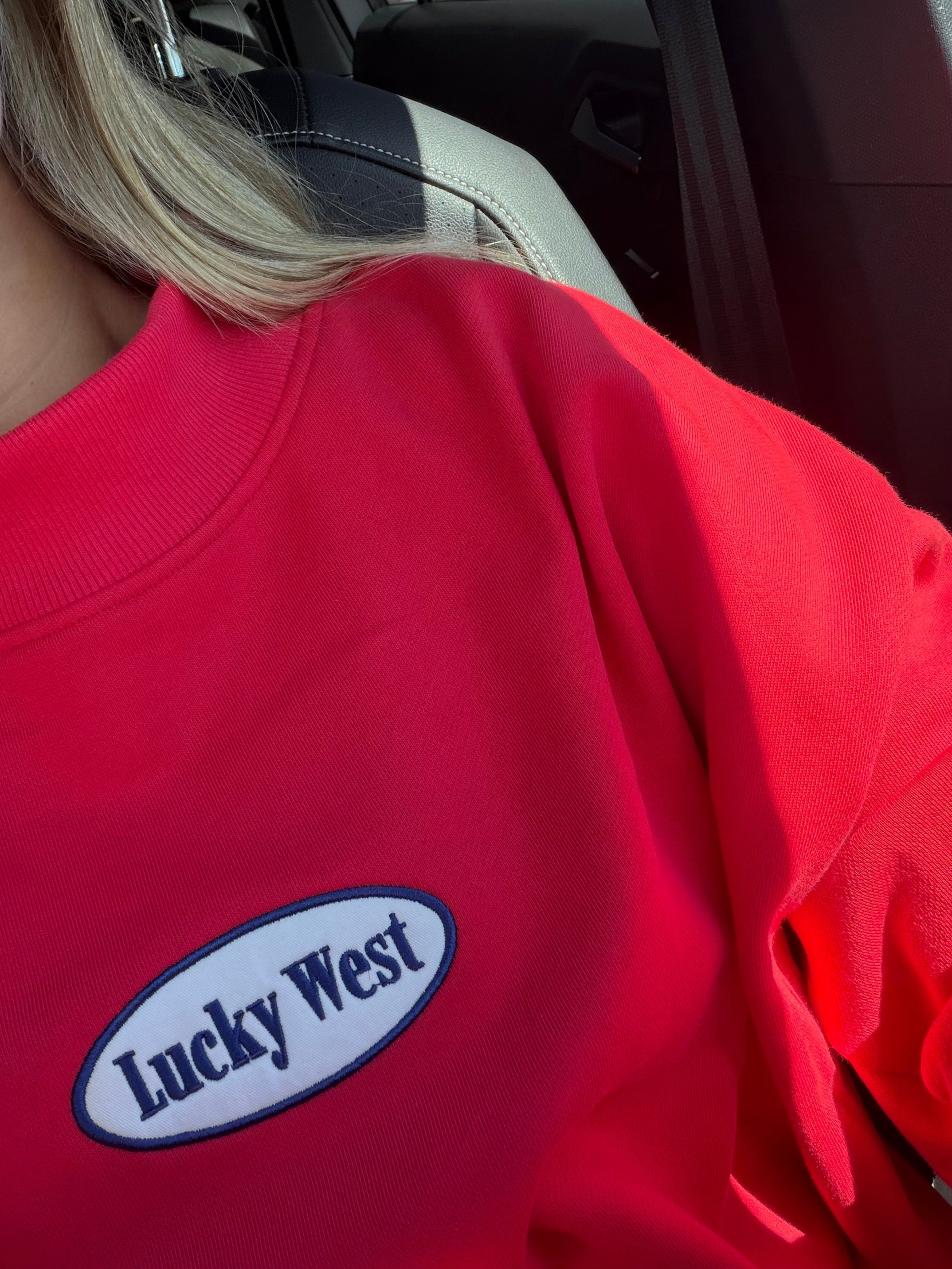 Red Lucky Mock Neck